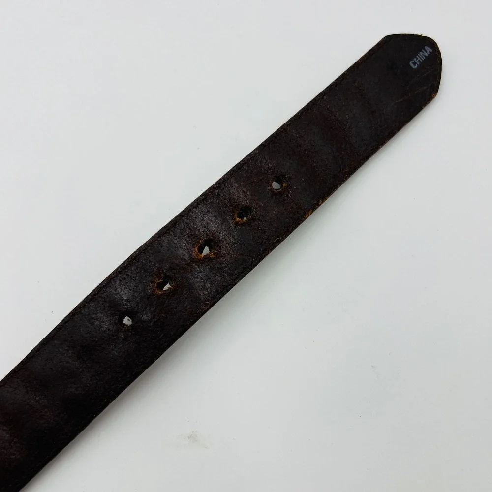 The Territory Ahead Mens 38 Braided Leather Leaf Belt Colorful Western Boho 90s